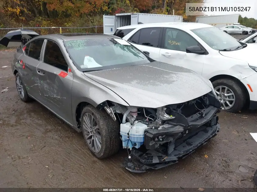 LEXUS ES 2021, VIN 58ADZ1B11MU105247