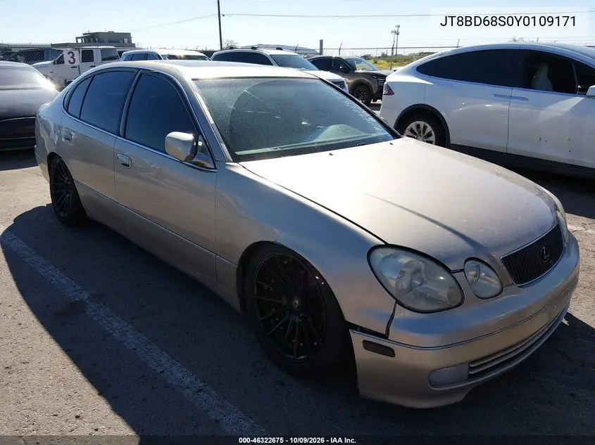 LEXUS GS 300 2000, VIN JT8BD68S0Y0109171