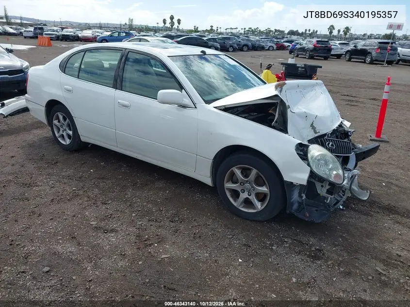 LEXUS GS 300 2004, VIN JT8BD69S340195357