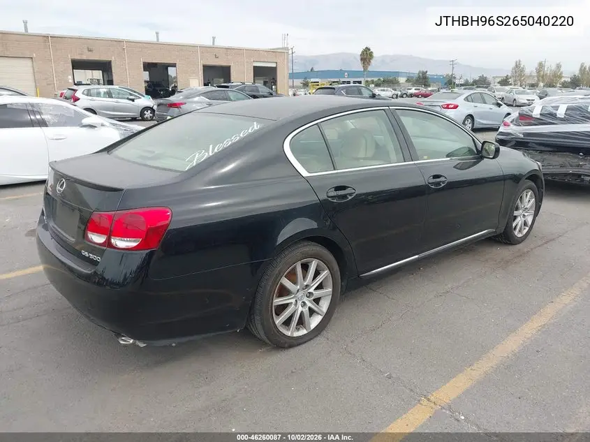 2006 LEXUS GS 300 VIN JTHBH96S265040220 — фото 4
