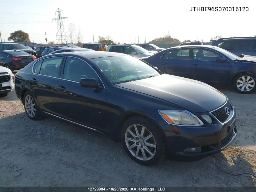 LEXUS GS 2007, VIN JTHBE96S070016120