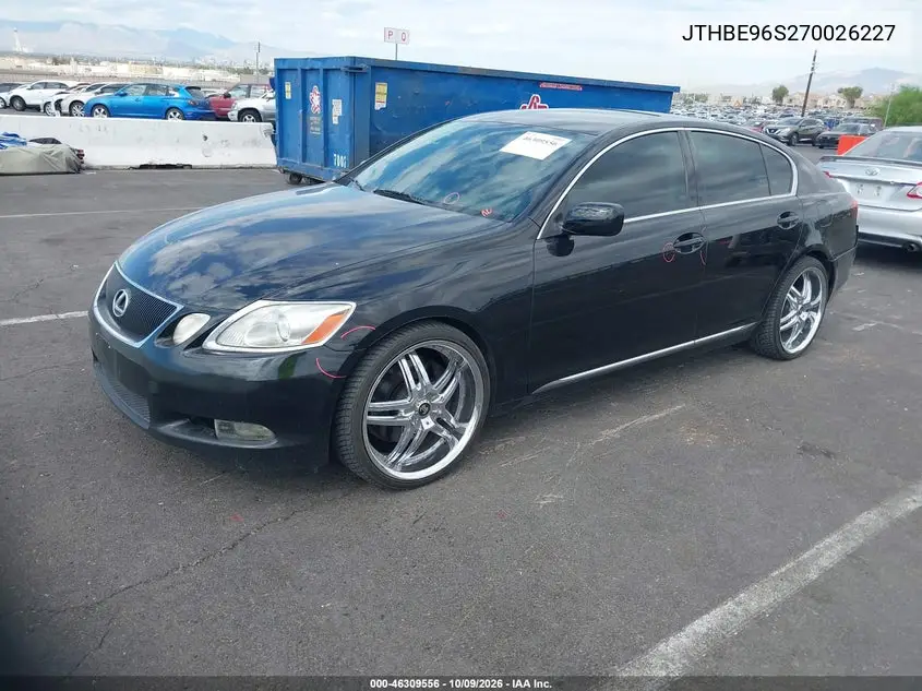 2007 LEXUS GS VIN JTHBE96S270026227 — фото 2