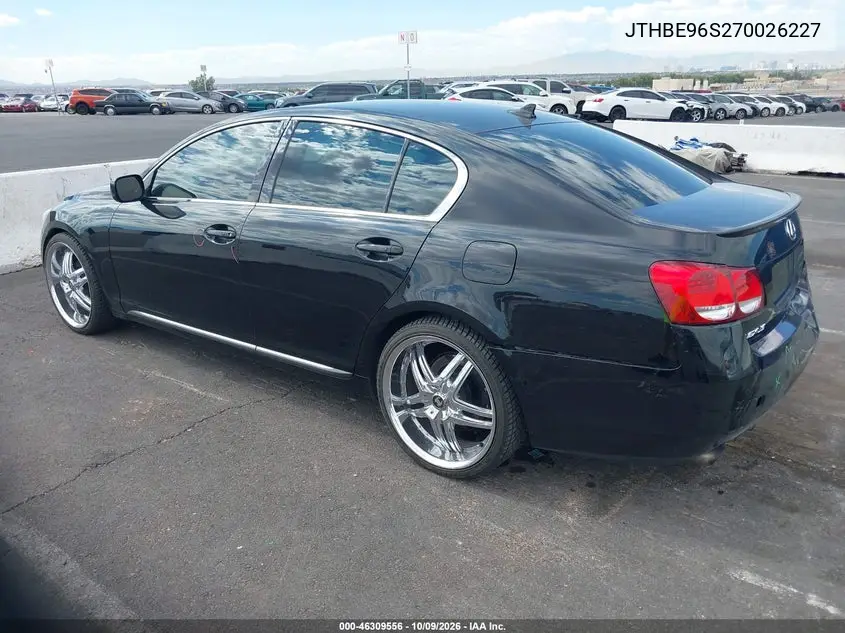 2007 LEXUS GS VIN JTHBE96S270026227 — фото 3