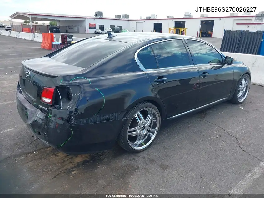 2007 LEXUS GS VIN JTHBE96S270026227 — фото 4