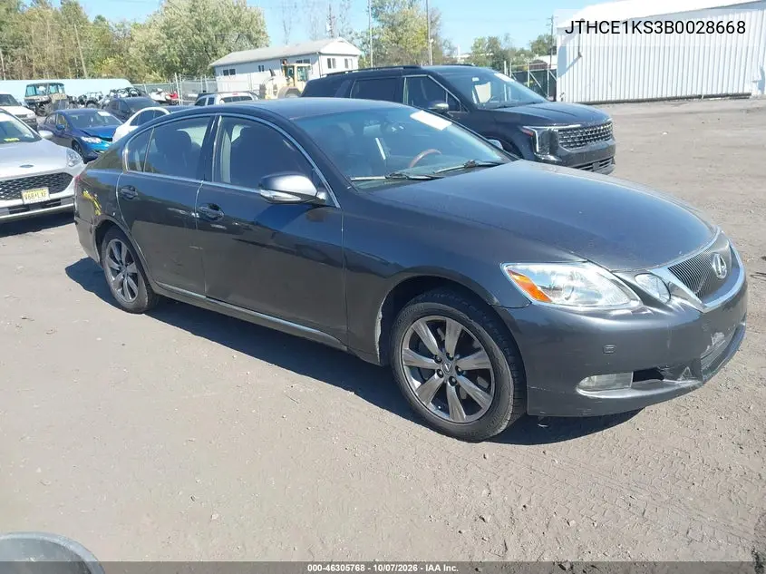 LEXUS GS 2011, VIN JTHCE1KS3B0028668