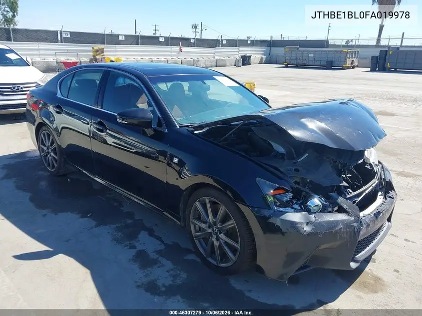 LEXUS GS 2015, VIN JTHBE1BL0FA019978