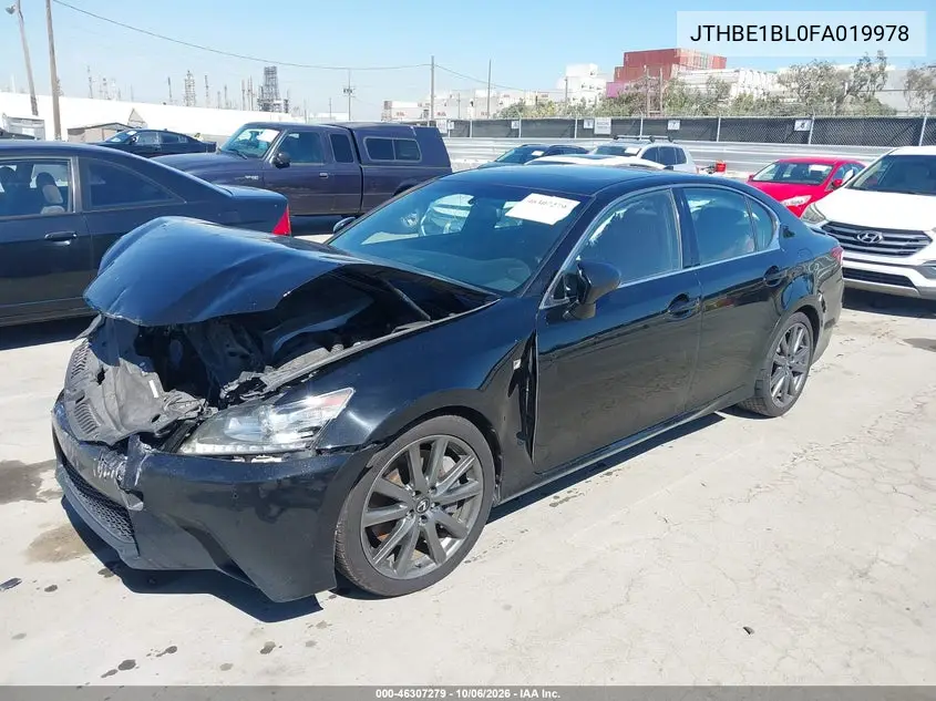 2015 LEXUS GS VIN JTHBE1BL0FA019978 — фото 2