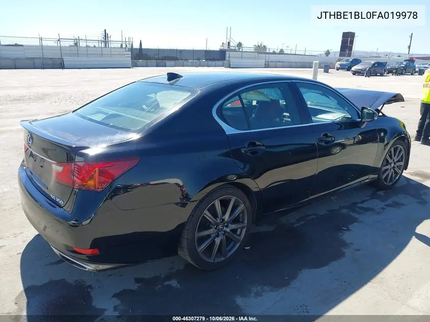 2015 LEXUS GS VIN JTHBE1BL0FA019978 — фото 4