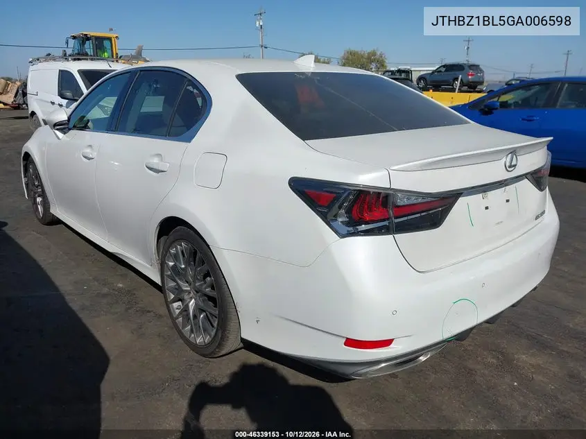 2016 LEXUS GS VIN JTHBZ1BL5GA006598 — фото 3