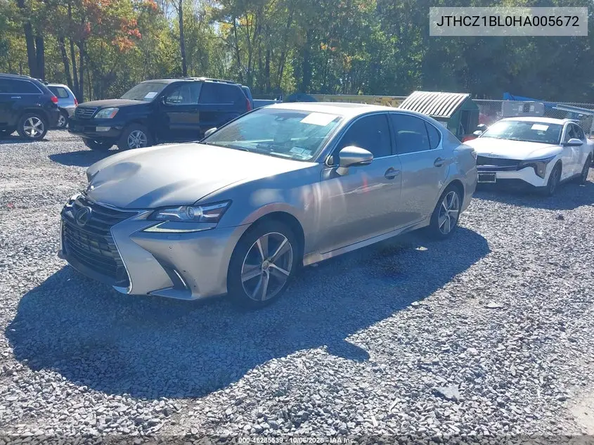 2017 LEXUS GS VIN JTHCZ1BL0HA005672 — фото 2