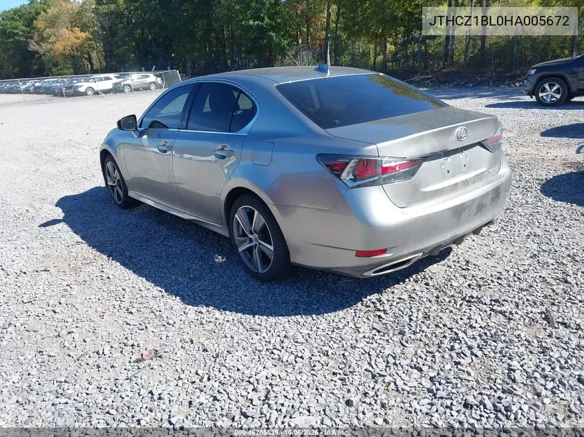 2017 LEXUS GS VIN JTHCZ1BL0HA005672 — фото 3