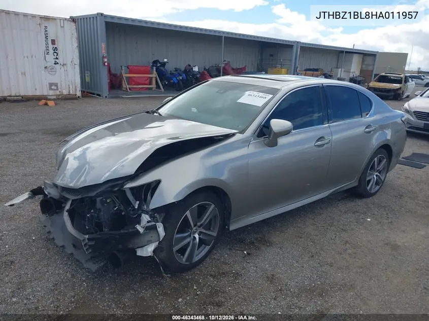 2017 LEXUS GS VIN JTHBZ1BL8HA011957 — фото 2