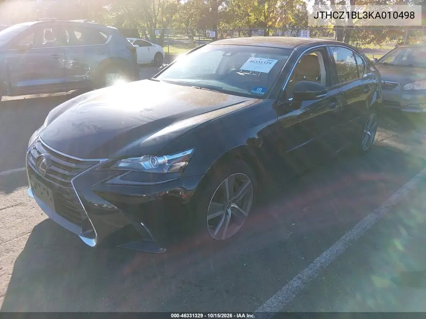 2019 LEXUS GS VIN JTHCZ1BL3KA010498 — фото 2