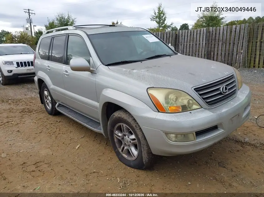LEXUS GX 2004, VIN JTJBT20X340049446