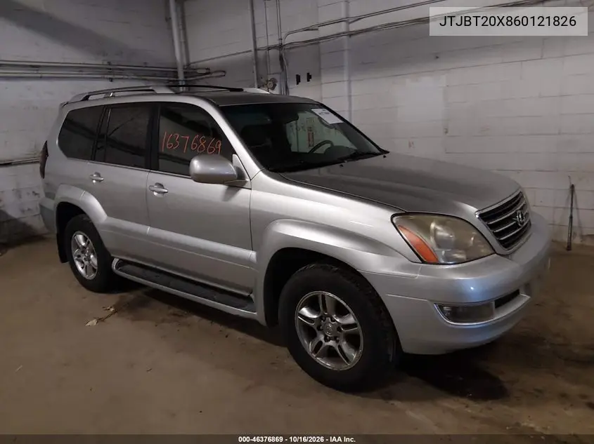 LEXUS GX 2006, VIN JTJBT20X860121826