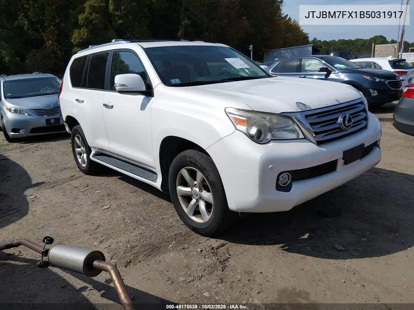 LEXUS GX 2011, VIN JTJBM7FX1B5031917