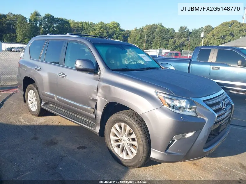 LEXUS GX 2016, VIN JTJBM7FX2G5148770