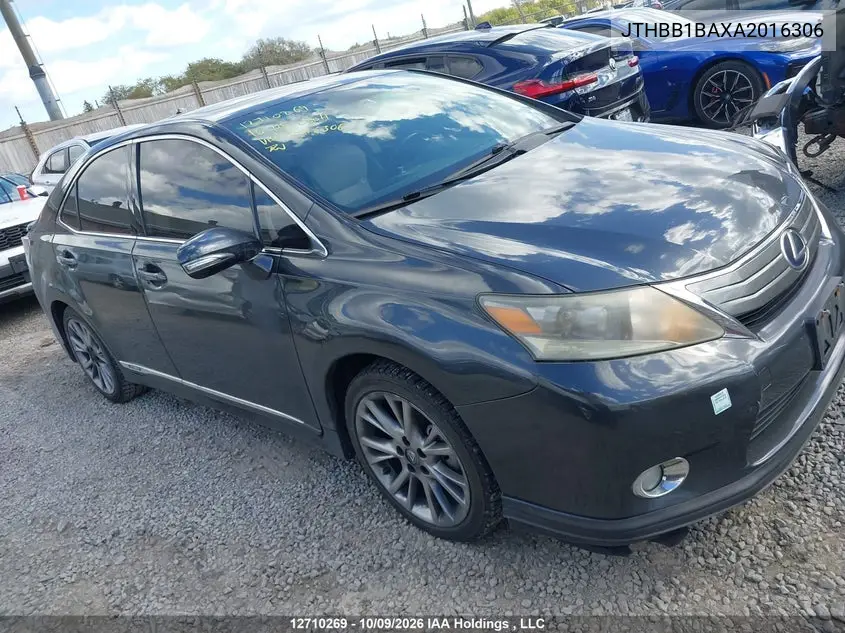 LEXUS HS 2010, VIN JTHBB1BAXA2016306