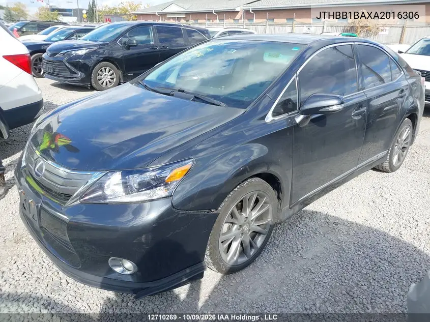 2010 LEXUS HS VIN JTHBB1BAXA2016306 — фото 2