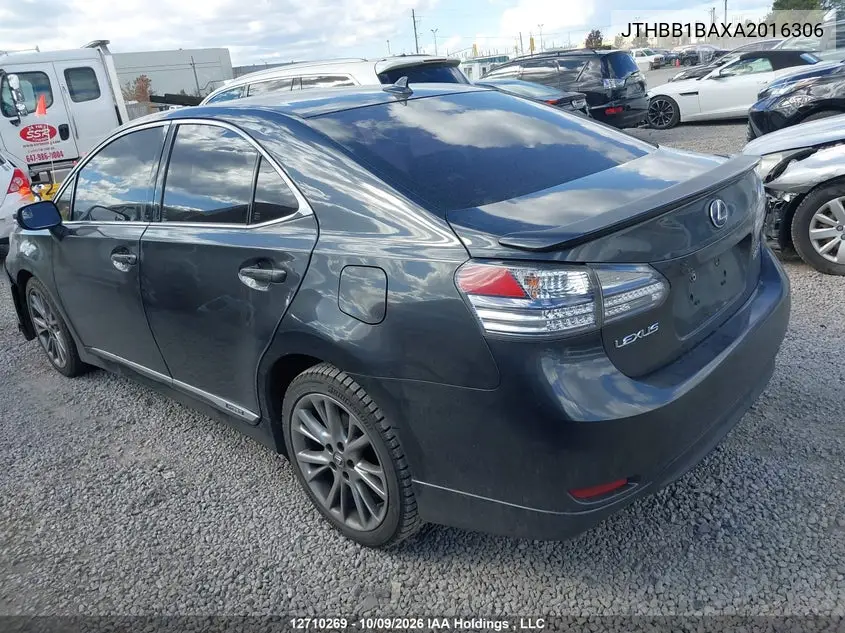 2010 LEXUS HS VIN JTHBB1BAXA2016306 — фото 3