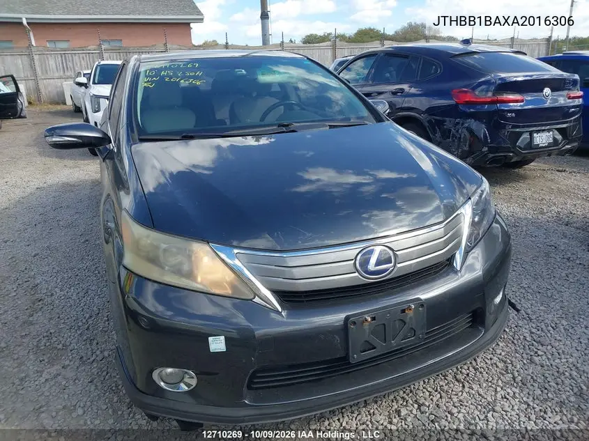 2010 LEXUS HS VIN JTHBB1BAXA2016306 — фото 6