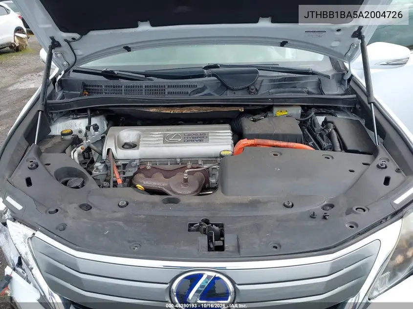 2010 LEXUS HS VIN JTHBB1BA5A2004726 — фото 10