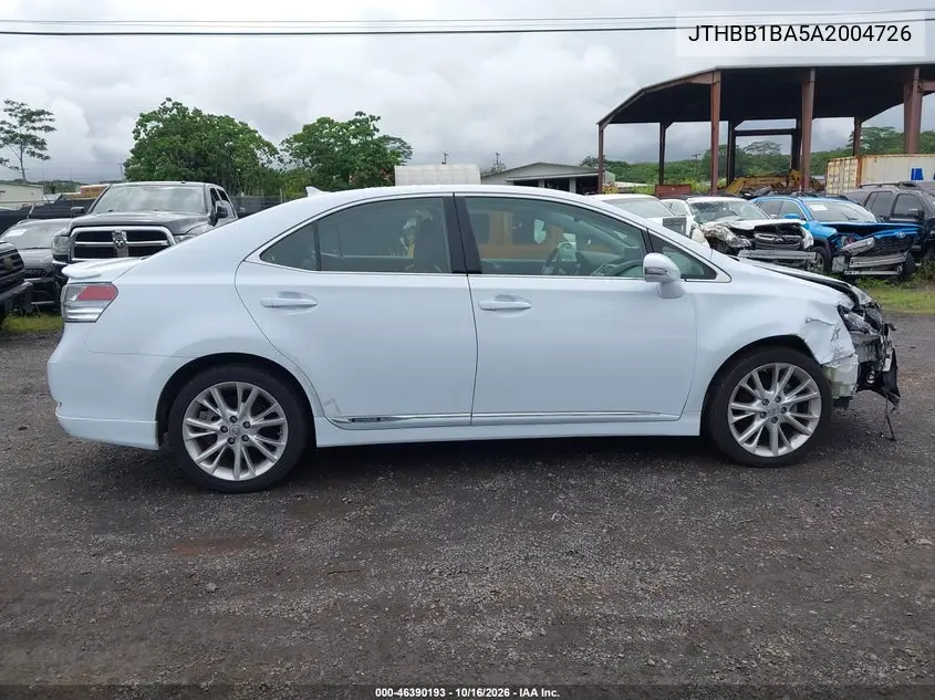 2010 LEXUS HS VIN JTHBB1BA5A2004726 — фото 13