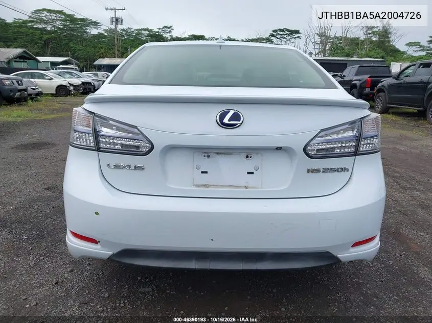 2010 LEXUS HS VIN JTHBB1BA5A2004726 — фото 16