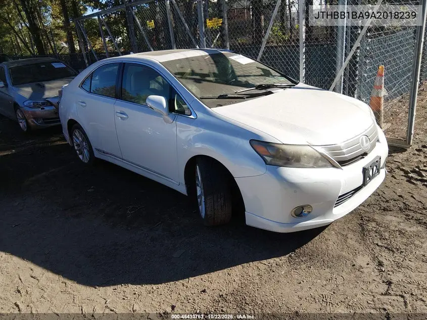LEXUS HS 2010, VIN JTHBB1BA9A2018239