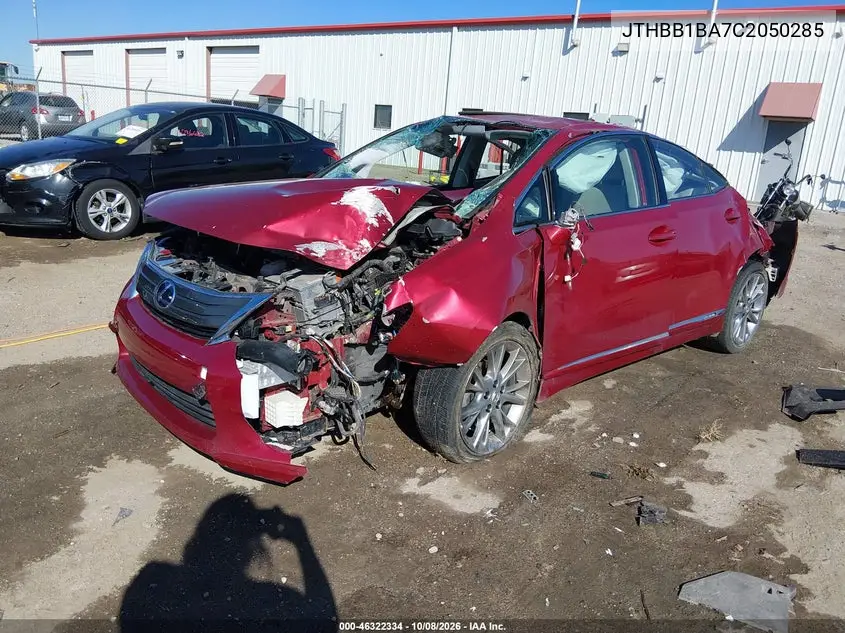 2012 LEXUS HS VIN JTHBB1BA7C2050285 — фото 2