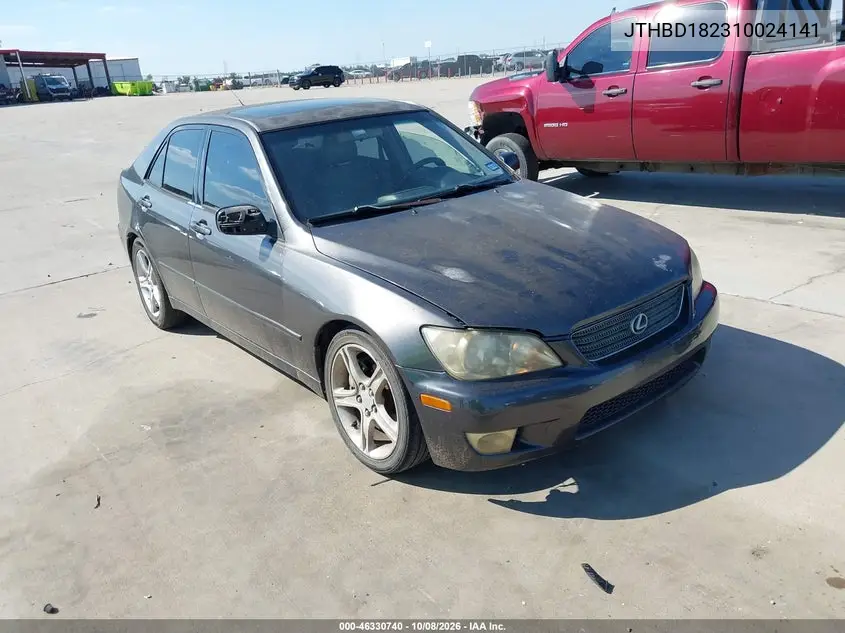 LEXUS IS 2001, VIN JTHBD182310024141