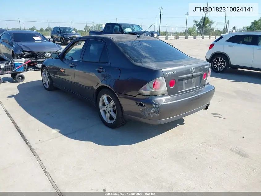 2001 LEXUS IS VIN JTHBD182310024141 — фото 3