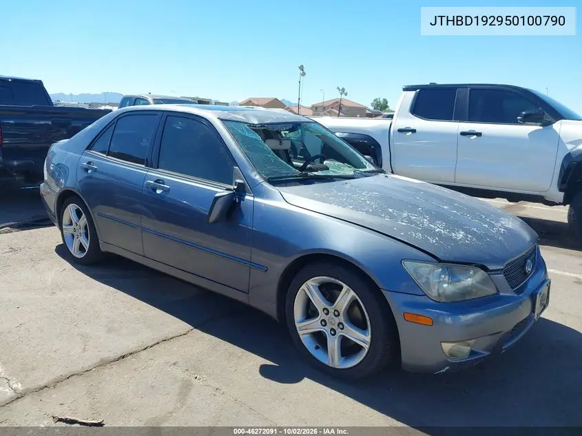 LEXUS IS 2005, VIN JTHBD192950100790