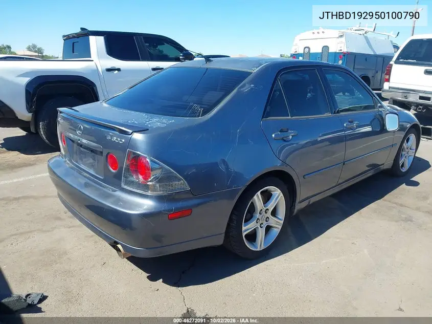 2005 LEXUS IS VIN JTHBD192950100790 — фото 4