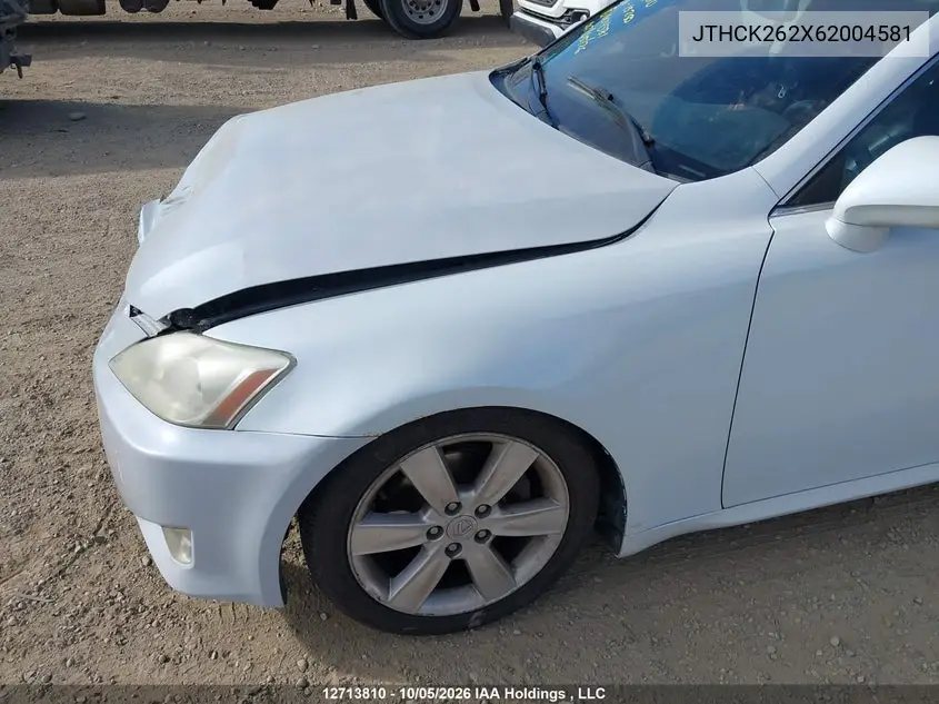 2006 LEXUS IS VIN JTHCK262X62004581 — фото 12
