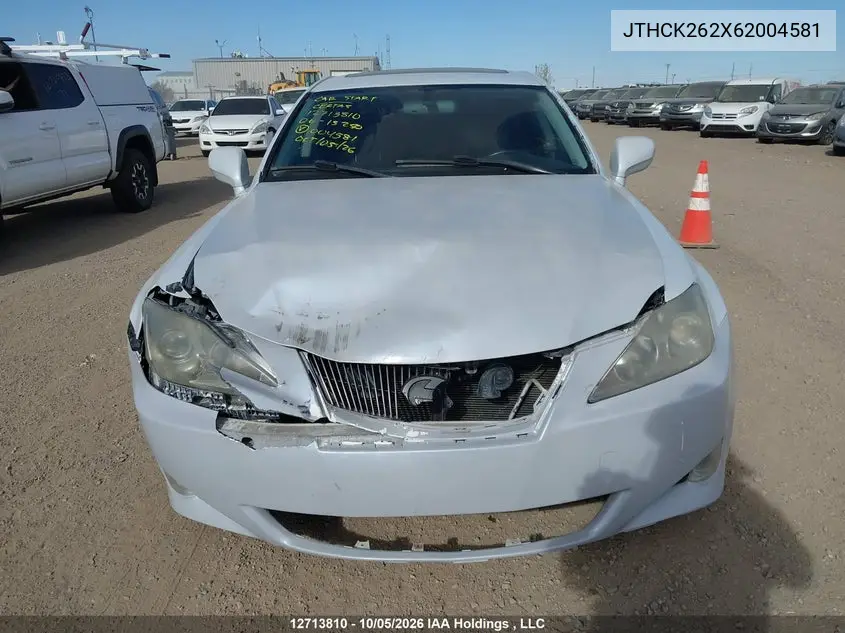 2006 LEXUS IS VIN JTHCK262X62004581 — фото 13