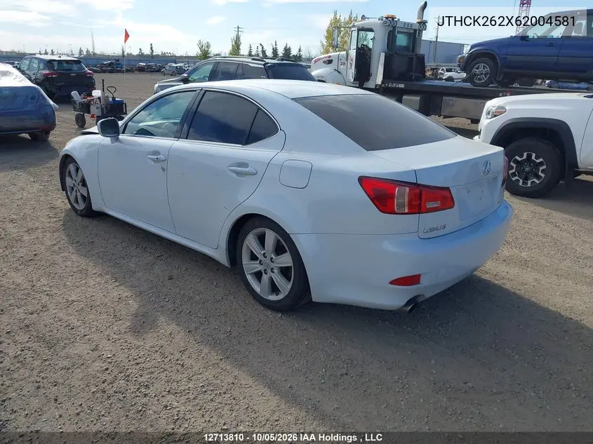 2006 LEXUS IS VIN JTHCK262X62004581 — фото 3