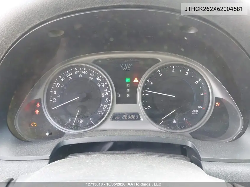 2006 LEXUS IS VIN JTHCK262X62004581 — фото 7