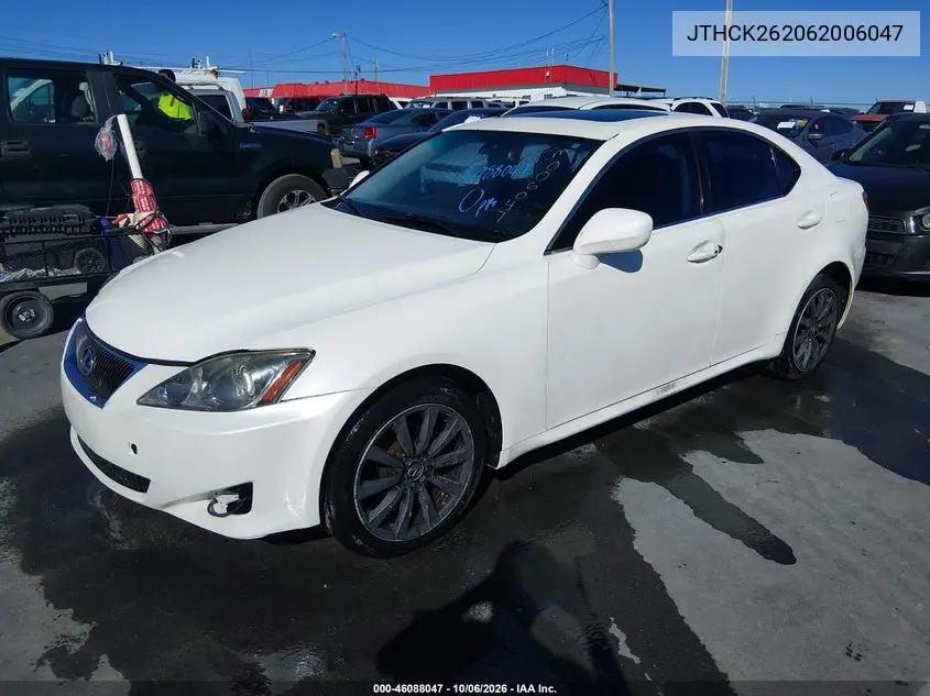 2006 LEXUS IS VIN JTHCK262062006047 — фото 2