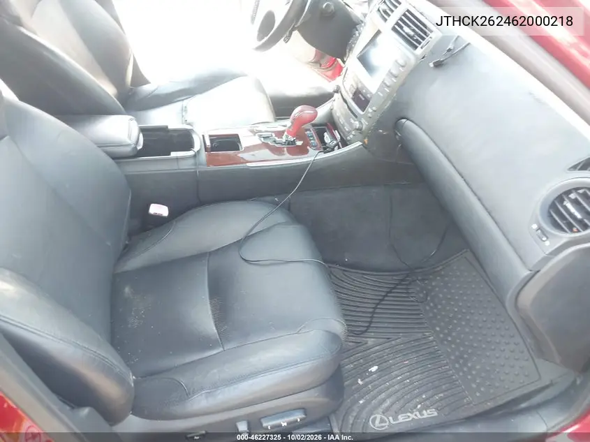 2006 LEXUS IS VIN JTHCK262462000218 — фото 5