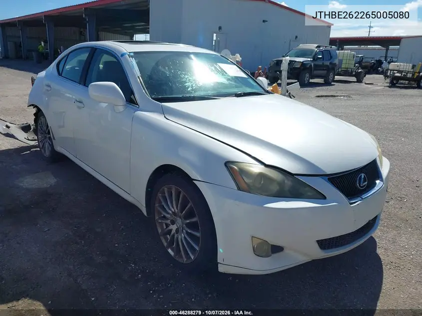 LEXUS IS 2006, VIN JTHBE262265005080
