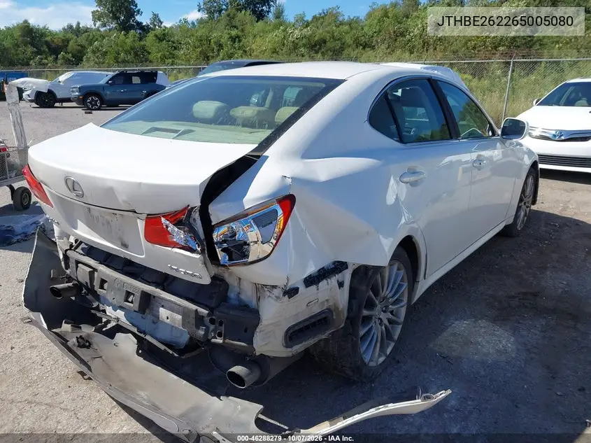 2006 LEXUS IS VIN JTHBE262265005080 — фото 4