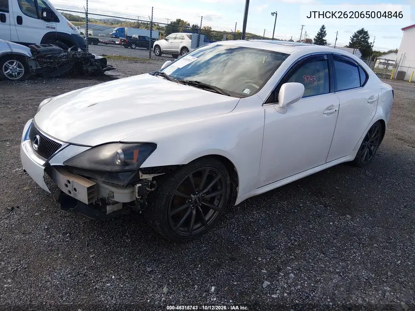 2006 LEXUS IS VIN JTHCK262065004846 — фото 2