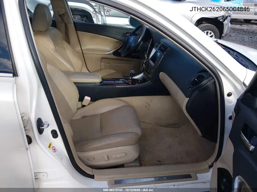 2006 LEXUS IS VIN JTHCK262065004846 — фото 5
