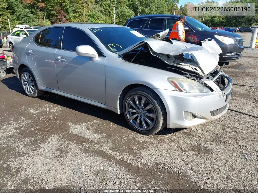 LEXUS IS 2006, VIN JTHCK262265005190