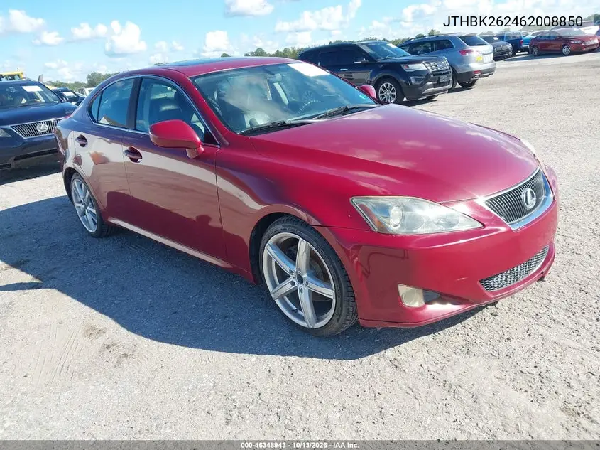 LEXUS IS 2006, VIN JTHBK262462008850
