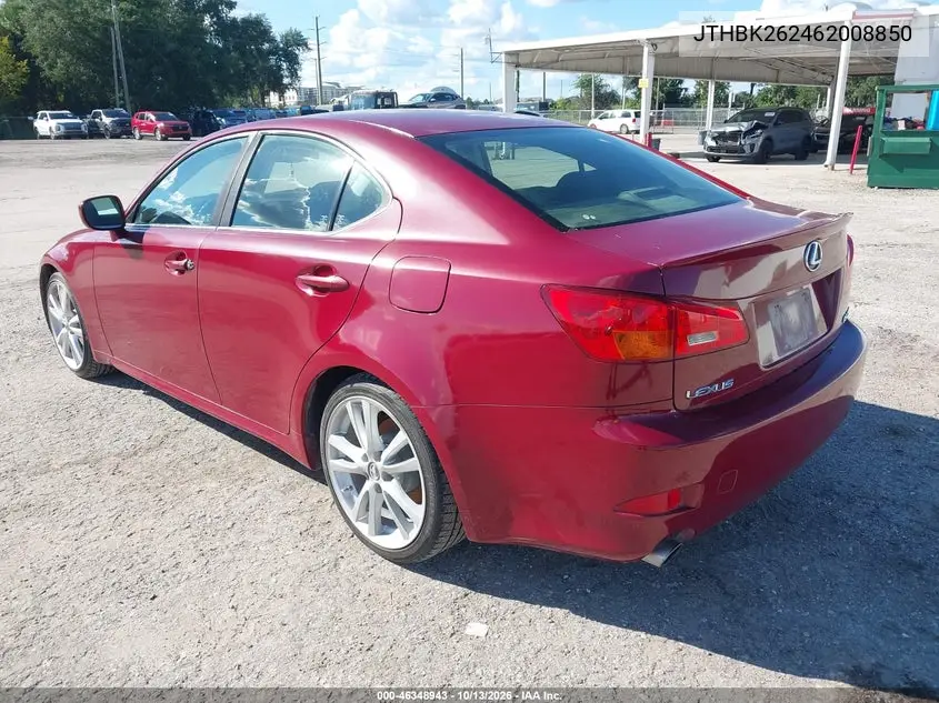 2006 LEXUS IS VIN JTHBK262462008850 — фото 3