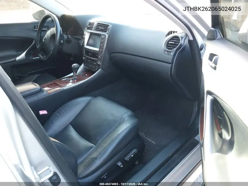 2006 LEXUS IS VIN JTHBK262065024025 — фото 5