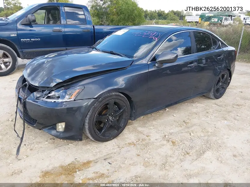 2006 LEXUS IS VIN JTHBK262562001373 — фото 2