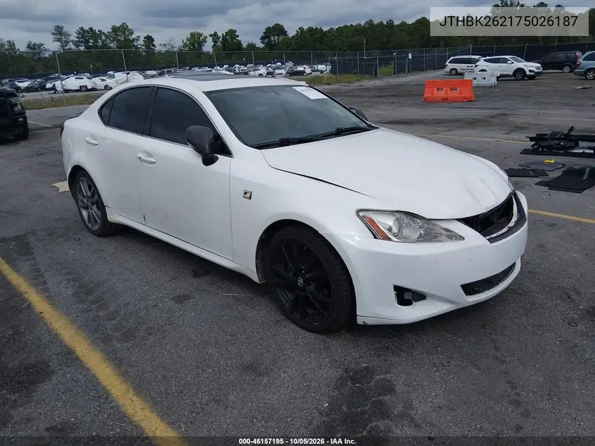 LEXUS IS 2007, VIN JTHBK262175026187